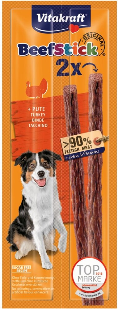 Kody rabatowe Krakvet sklep zoologiczny - VITAKRAFT Beef Stick z indykiem - przysmak dla psa -  2x12 g